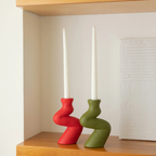 Handmade Ceramics Candleholder | Moss Green