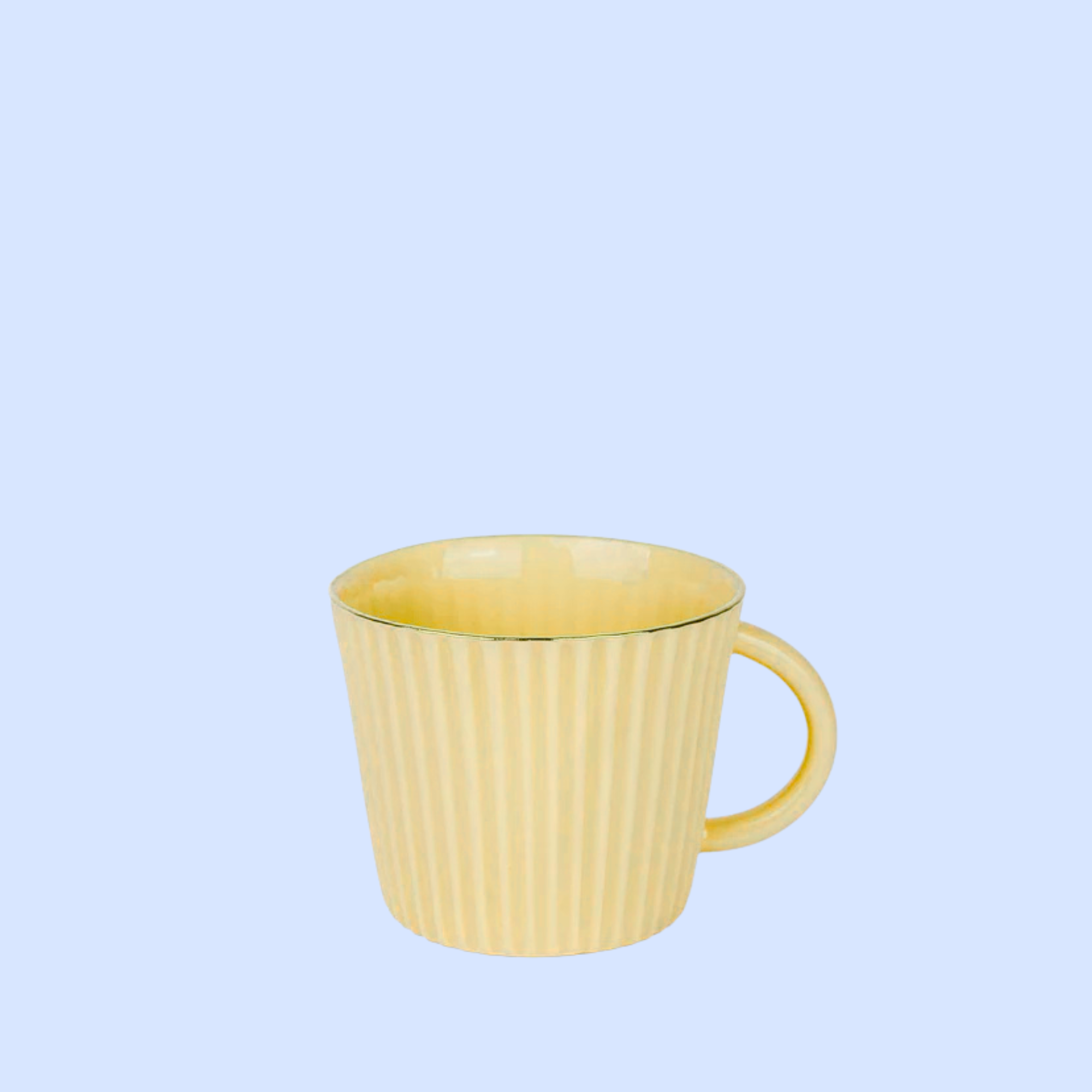 Handmade Porcelain Cup | Yellow sunshine | 200 ml
