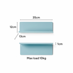 Ocean Blue Metal Wall Shelf – Small
