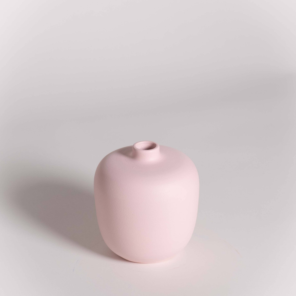 Handmade Ceramic Vase | Light Pink Bubble