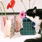 Decorative Wooden Vase | Green Wave