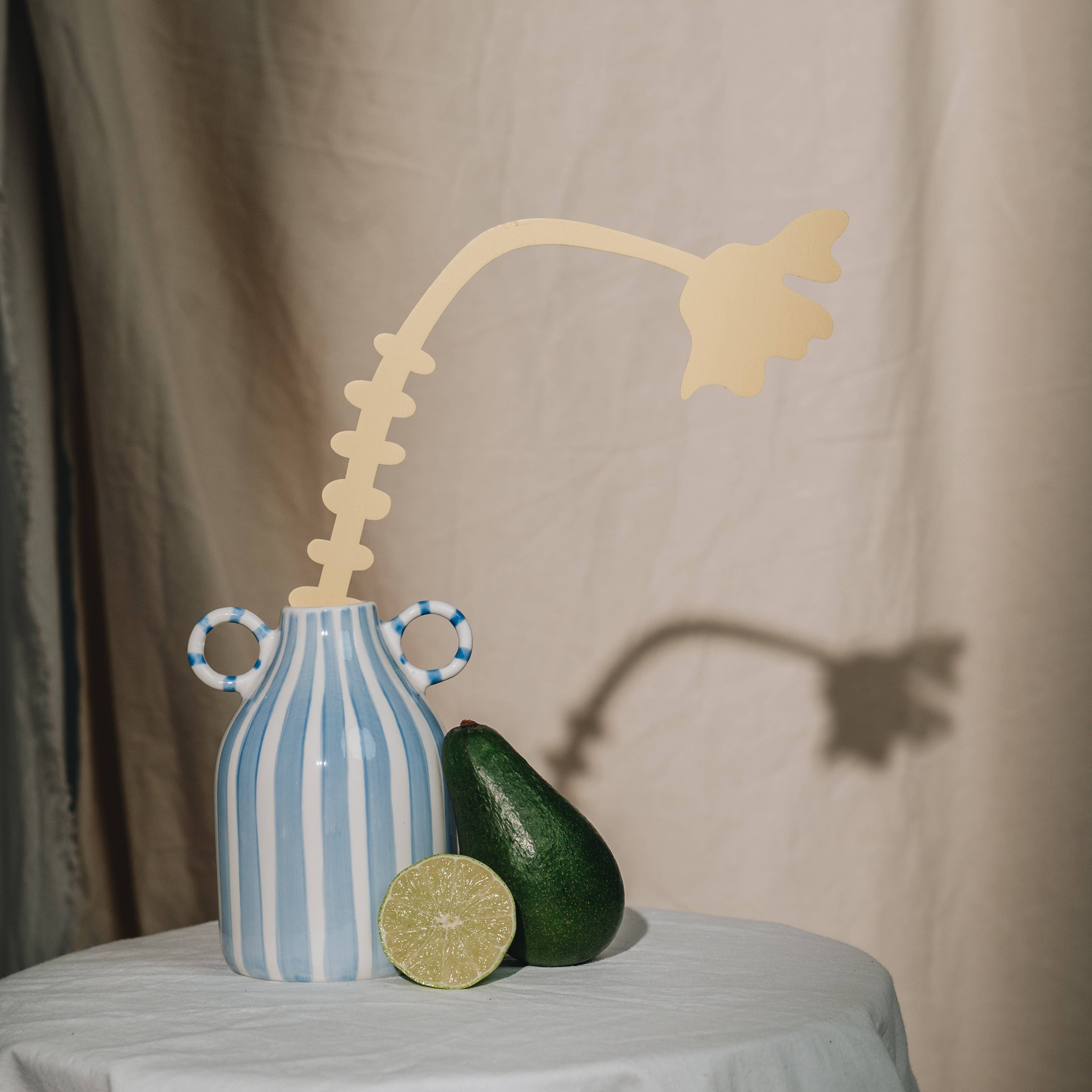 Decorative Wooden Flower | Butter Yellow Morning Glory