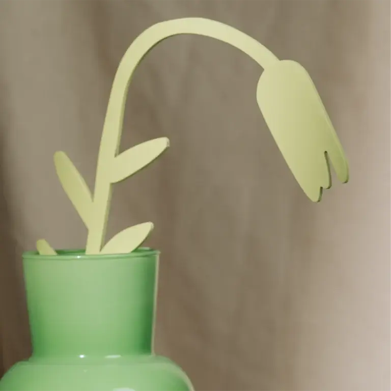 Decorative Wooden Flower | Green Tulip