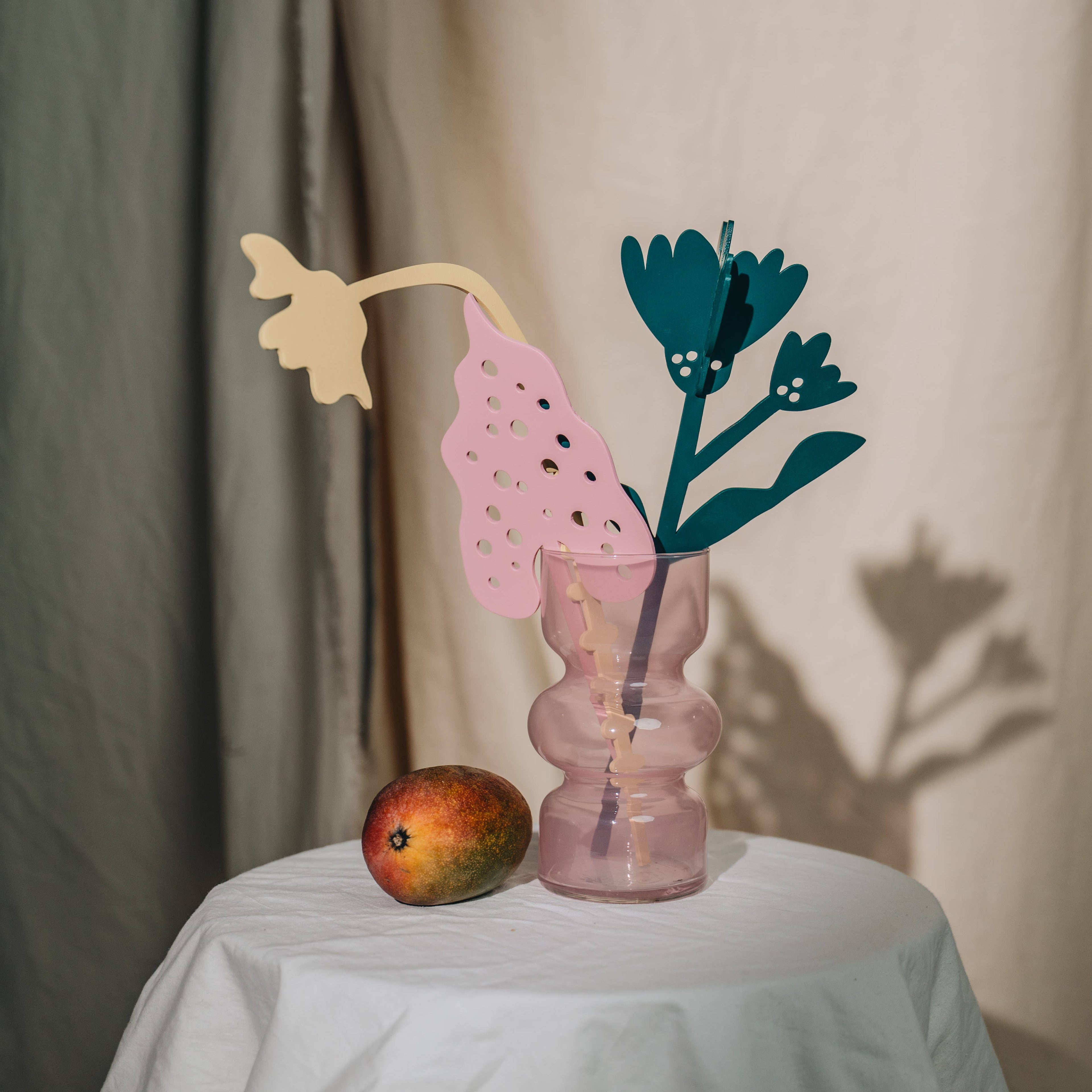 Decorative Wooden Flower | Butter Yellow Morning Glory