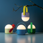Portable Lamp | Lilac & Yellow