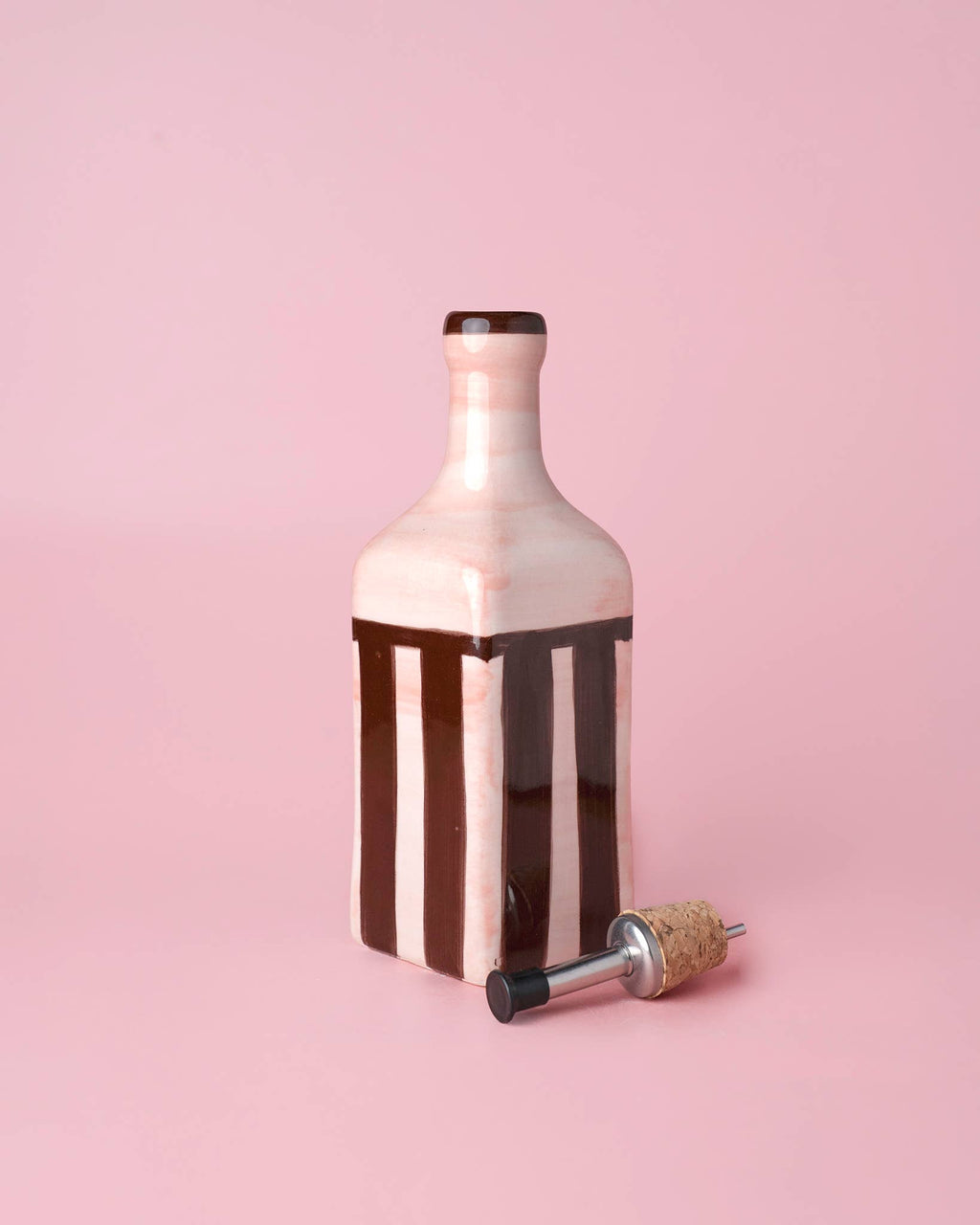 Handmade Ceramic Oil Dispenser | Chocolate | 475ml