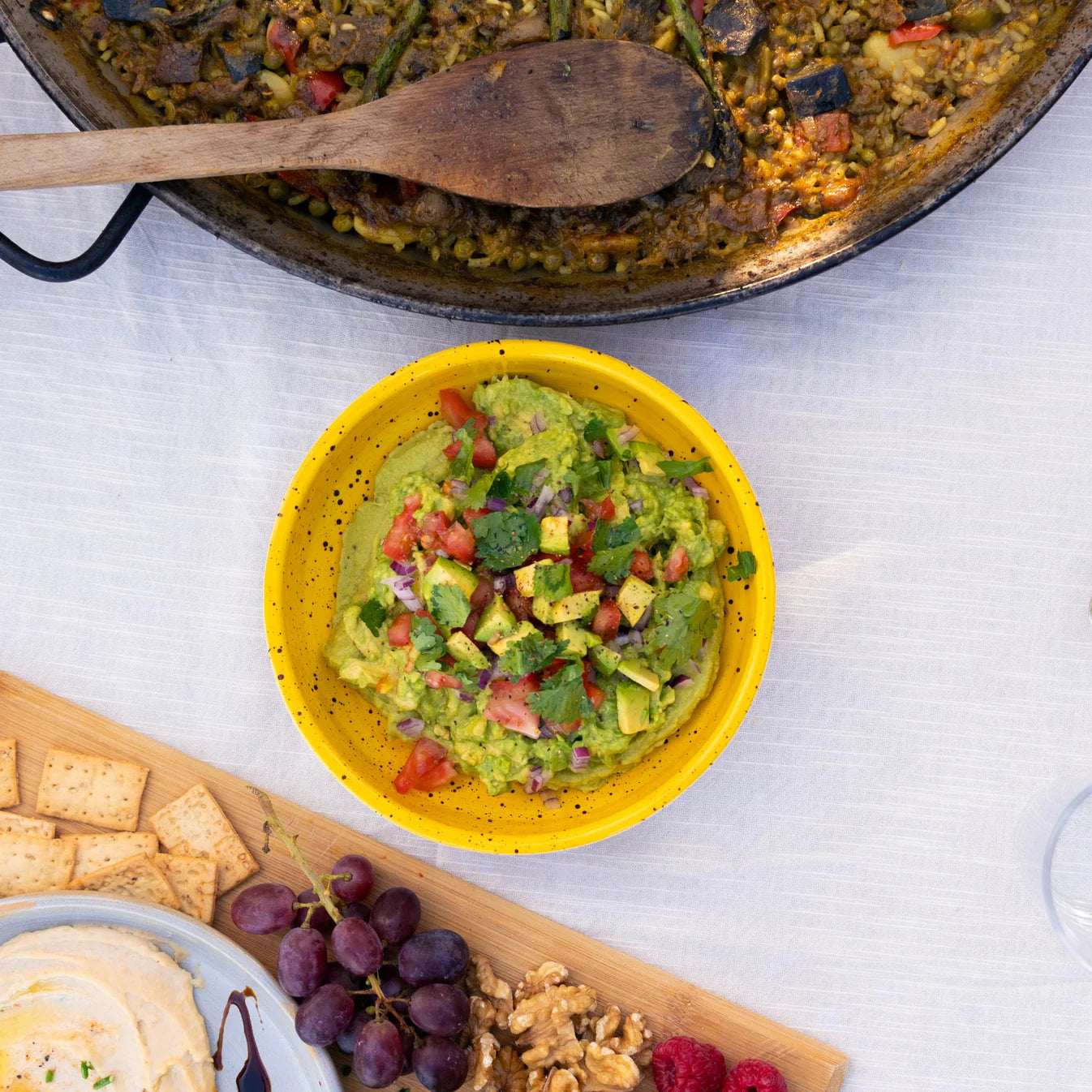 DUO SET | Handmade Ceramic Oil Dispenser & Grater Plate | Yellow Freckles