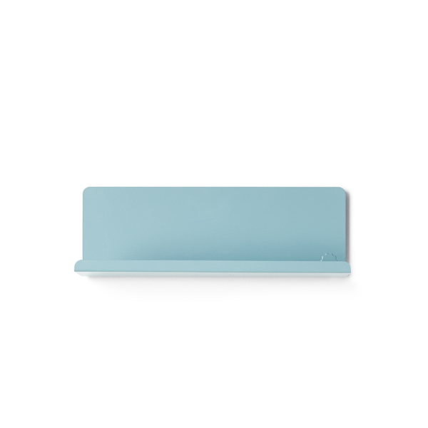 Rectangular light blue tile on a white background